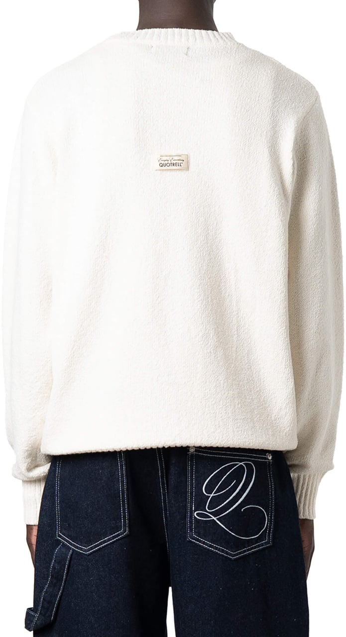 Quotrell Rico Knitted Crewneck | Ecru Beige