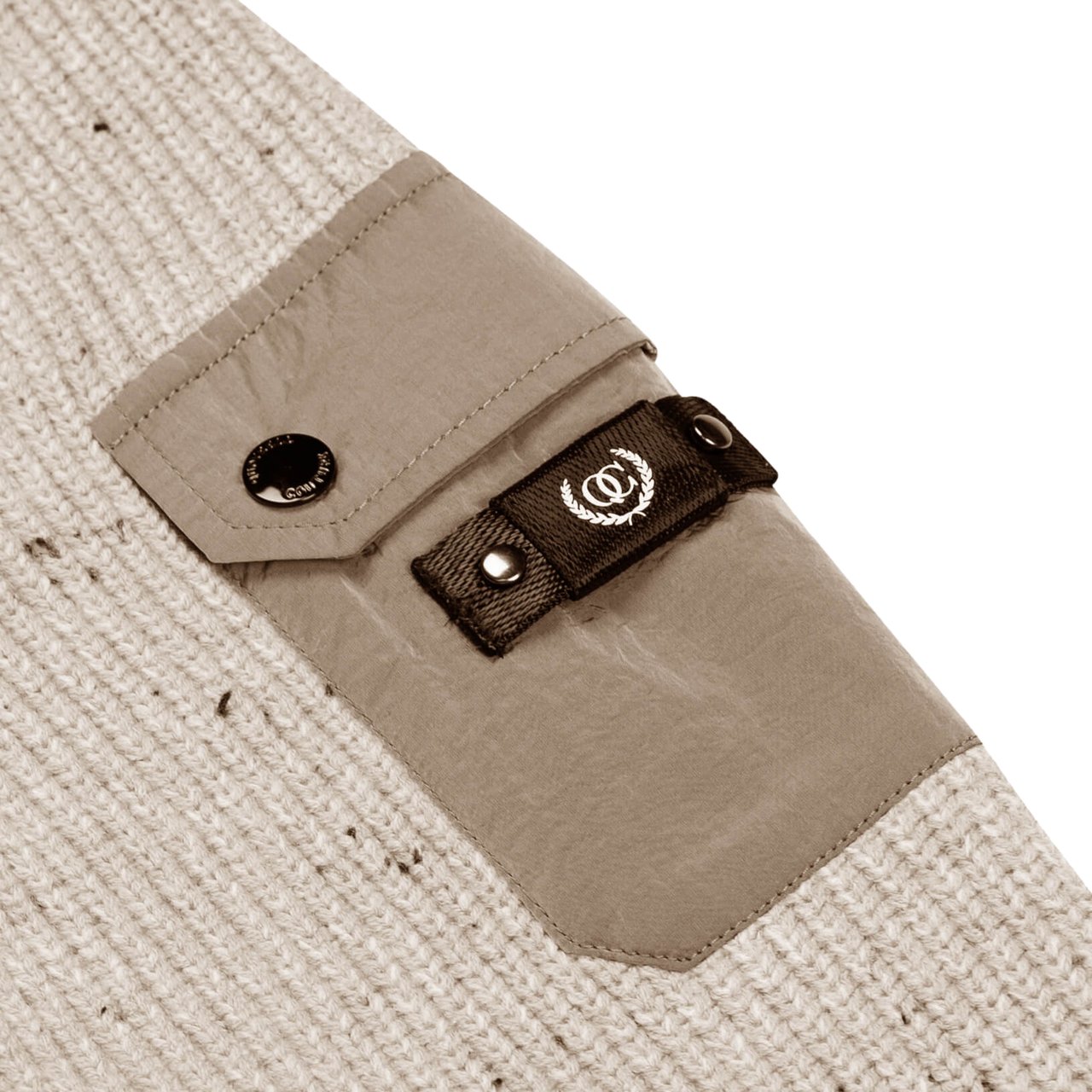 Quotrell Falcon Knitted Sweater | Stone Beige