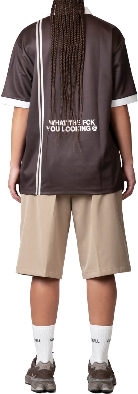 Quotrell Logan Soccer Tee | Brown/off White Bruin