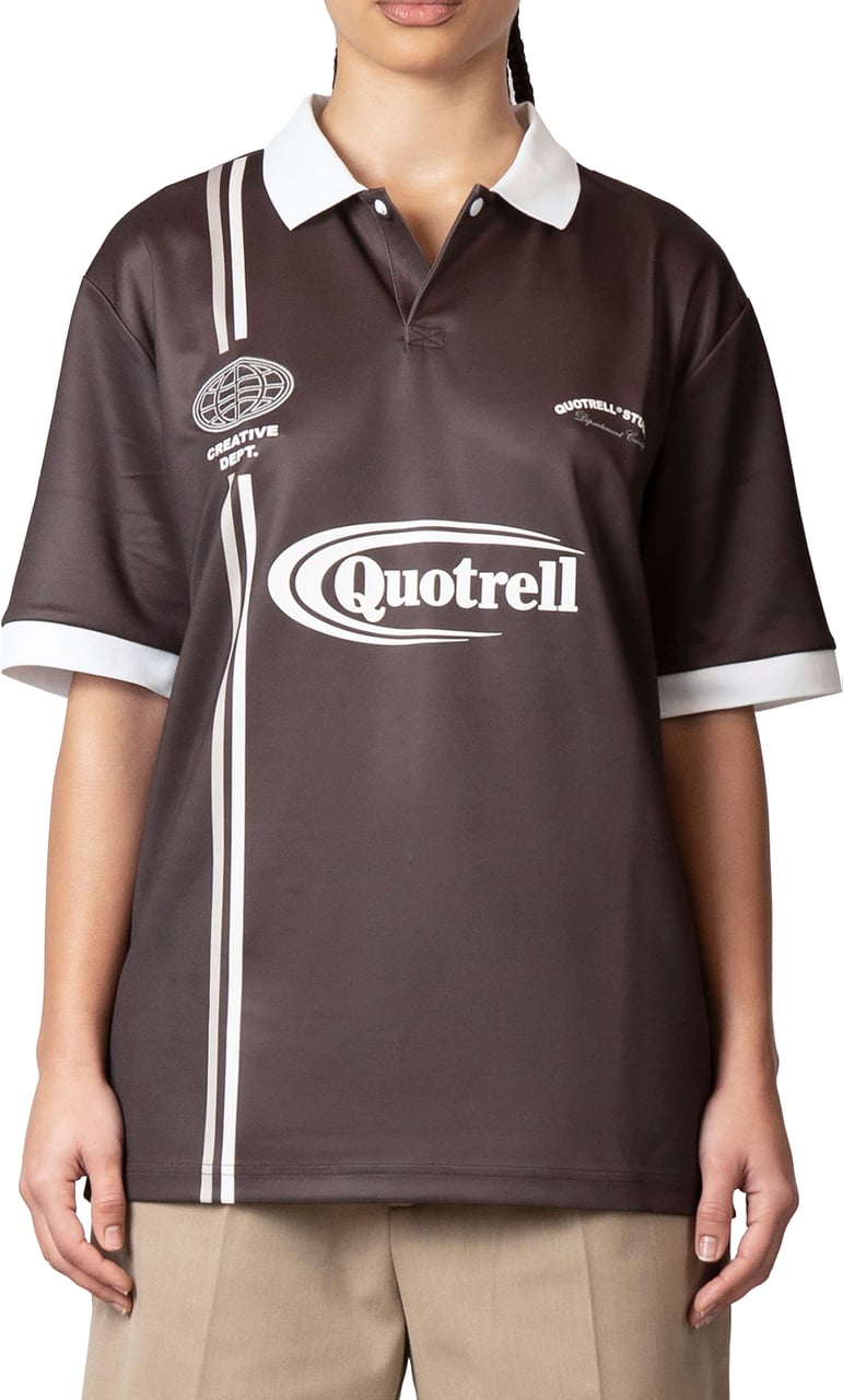 Quotrell Logan Soccer Tee | Brown/off White Bruin