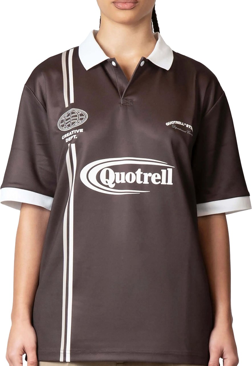 Quotrell Logan Soccer Tee | Brown/off White Bruin