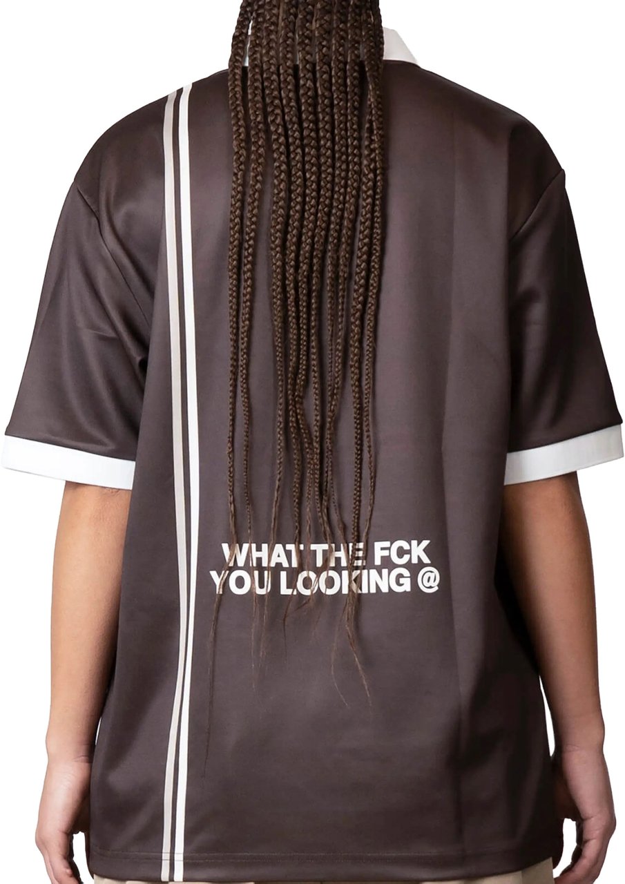Quotrell Logan Soccer Tee | Brown/off White Bruin