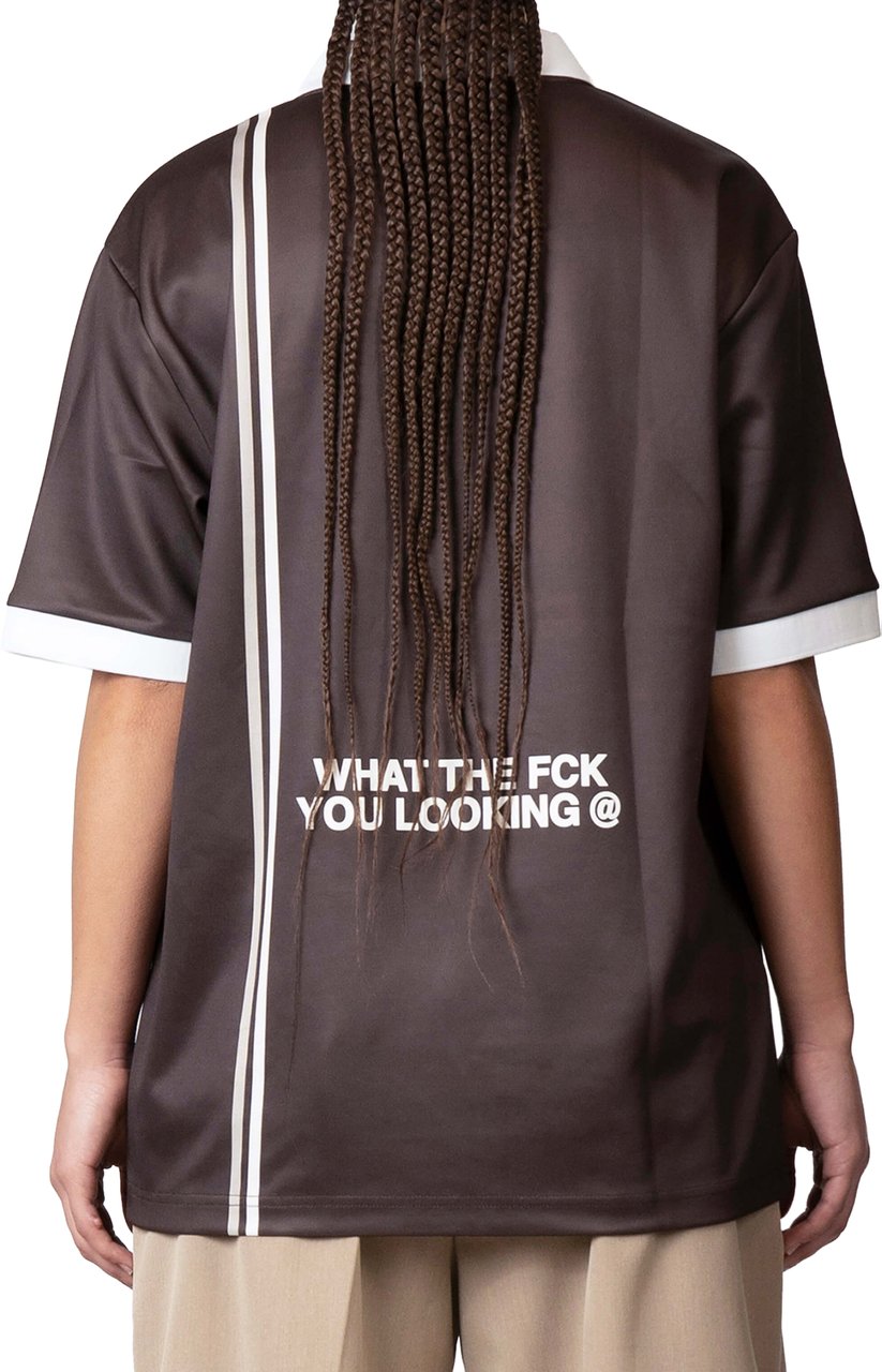 Quotrell Logan Soccer Tee | Brown/off White Bruin