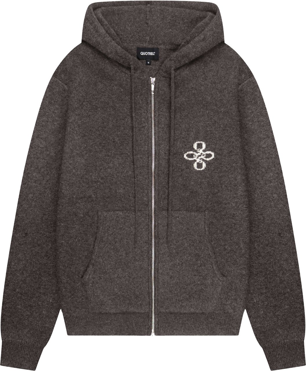 Quotrell Calvin Knitted Zip Hoodie | Brown Melee Bruin