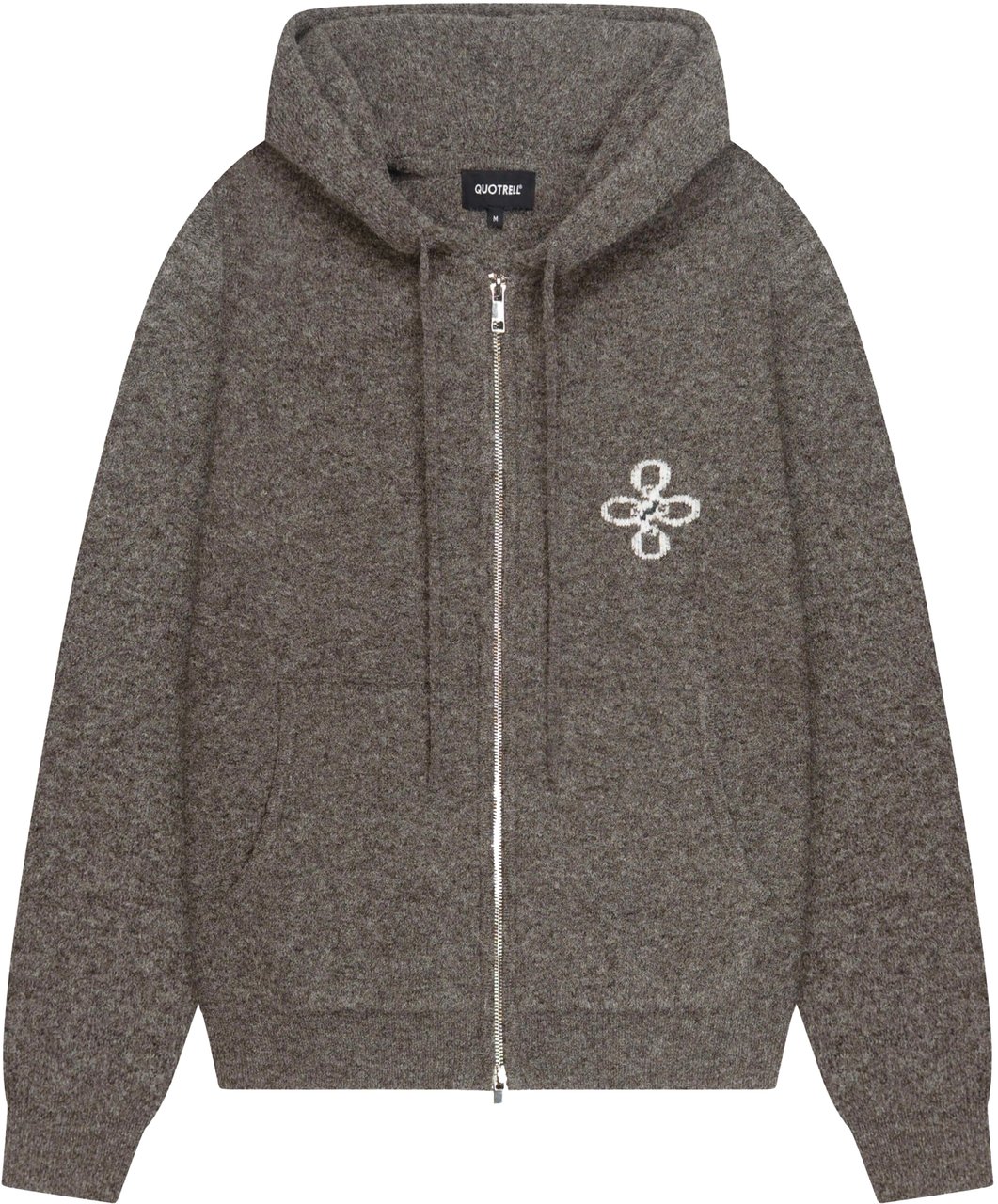 Quotrell Calvin Knitted Zip Hoodie | Taupe Taupe