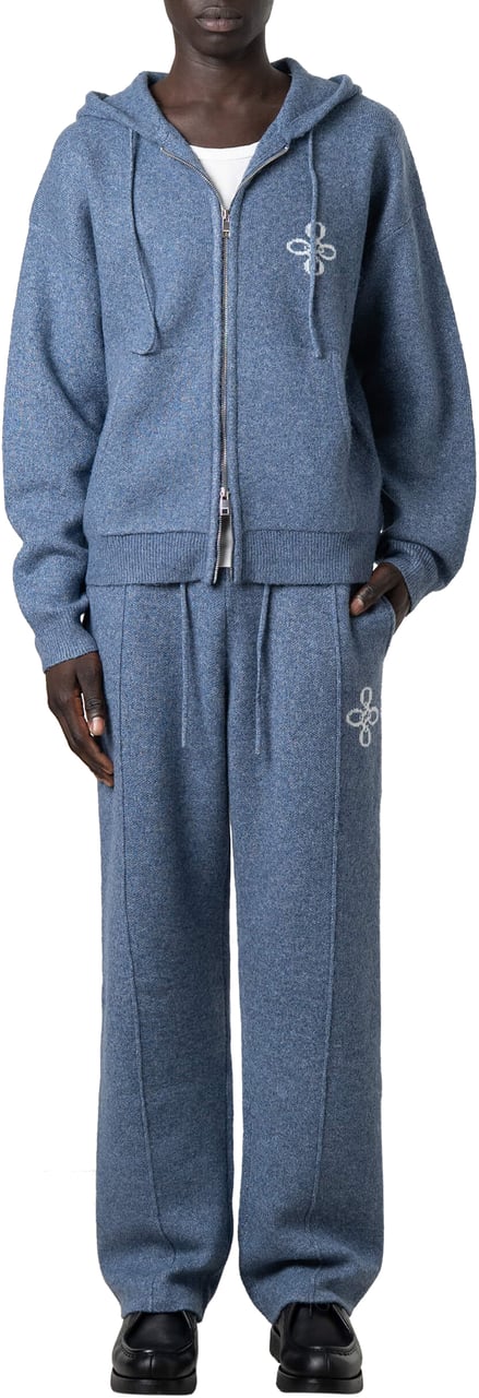 Quotrell Calvin Knitted Pants | Denim Blue Blauw