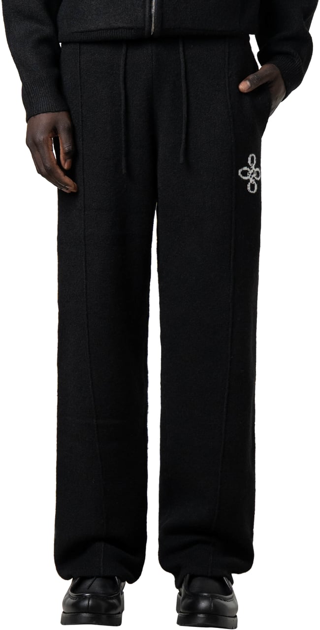 Quotrell Calvin Knitted Pants | Black Zwart