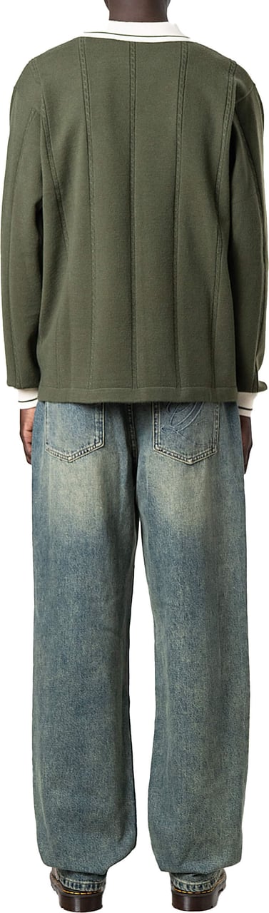 Quotrell Logan Knitted Jersey | Green/white Groen