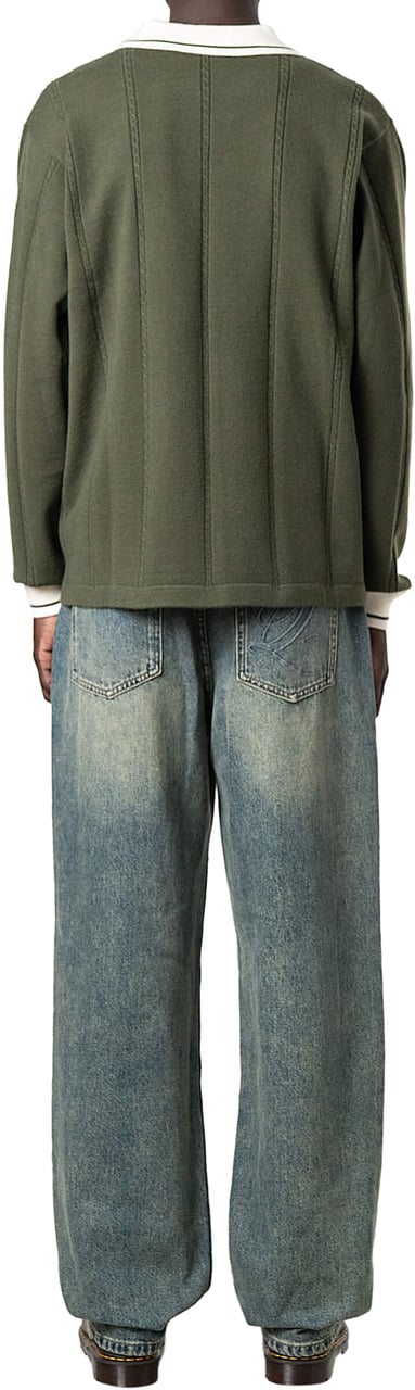 Quotrell Logan Knitted Jersey | Green/white Groen