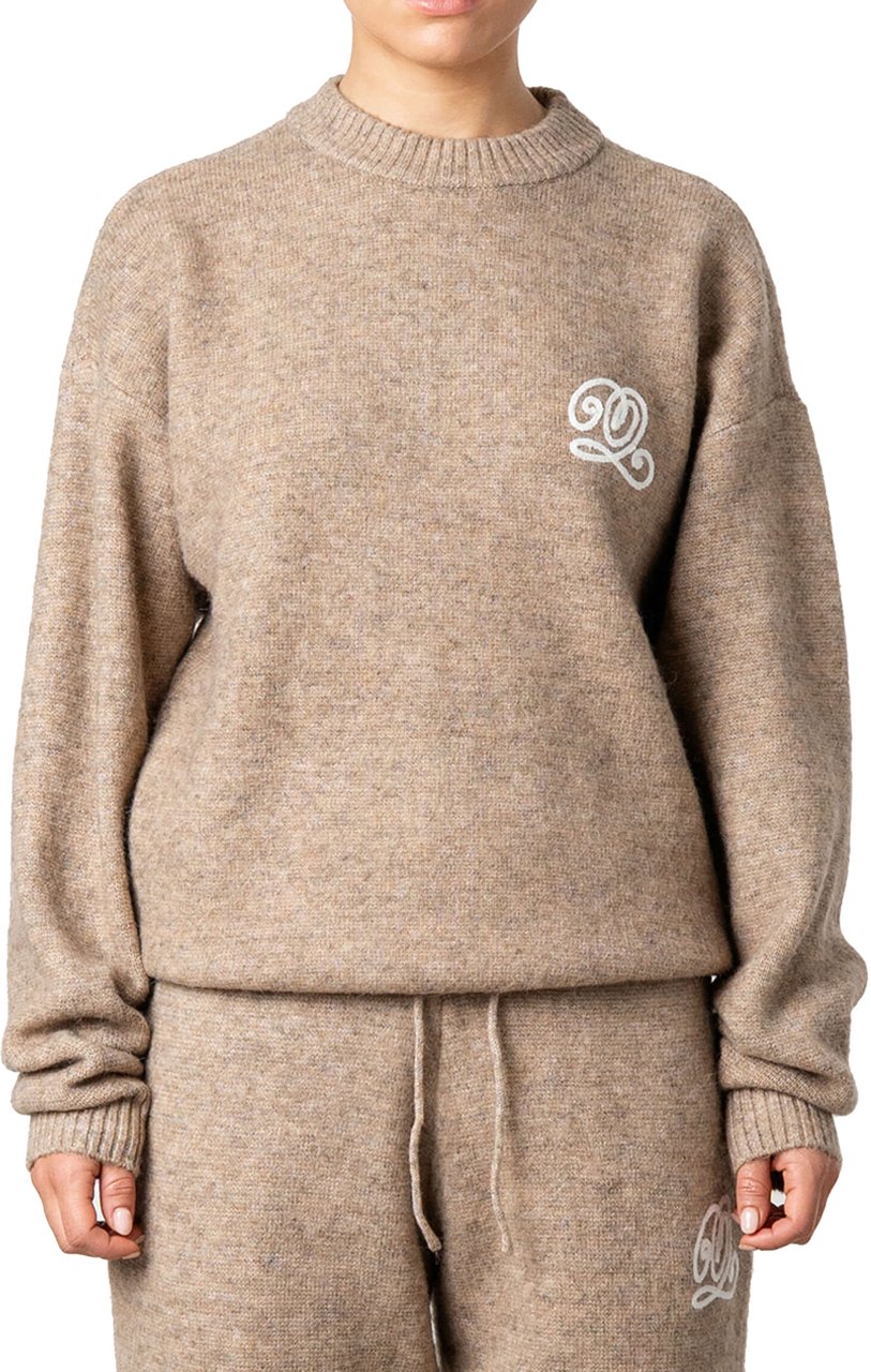 Quotrell Elan Knitted Sweater | Light Beige Melee Beige