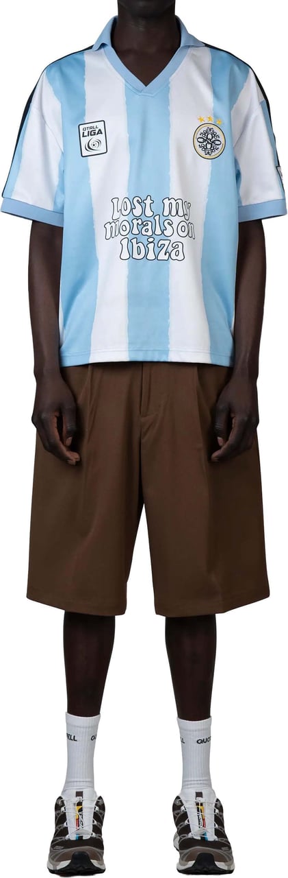 Quotrell Ibiza Jersey | Light Blue/white Blauw