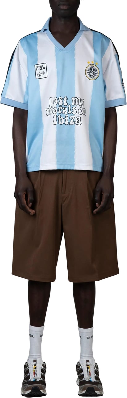 Quotrell Ibiza Jersey | Light Blue/white Blauw