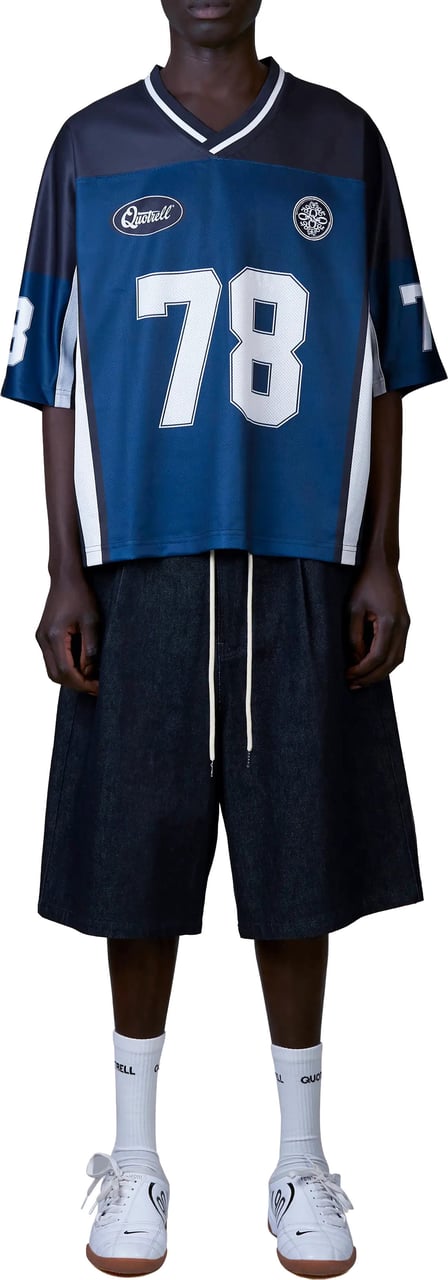 Quotrell Darnell Mesh | Navy/white Blauw
