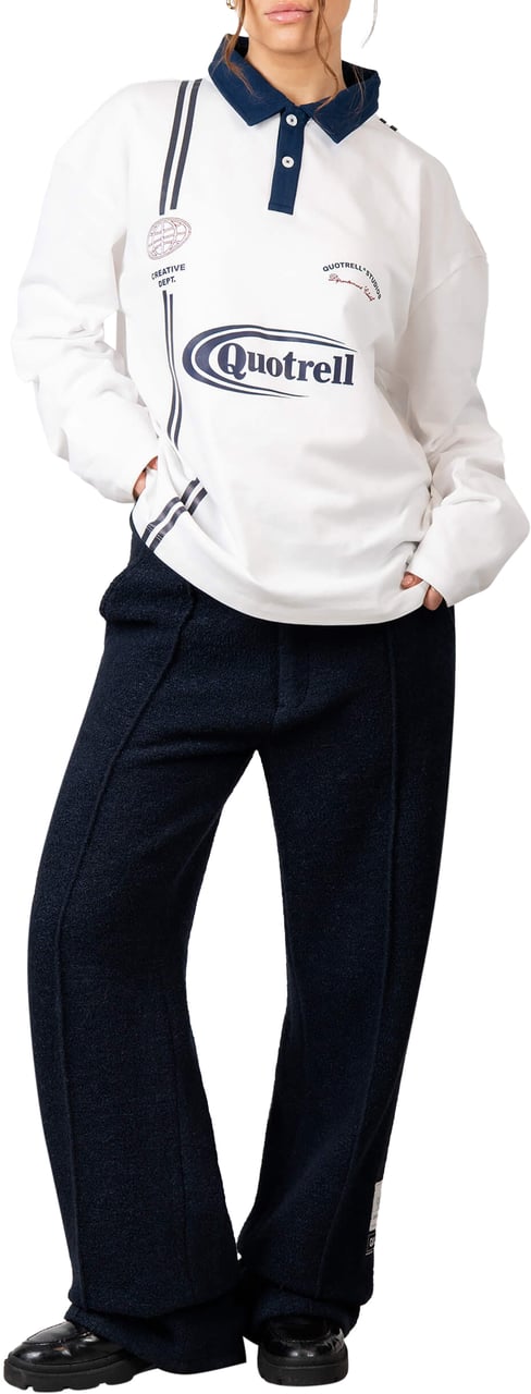 Quotrell Jameson Longsleeve | White / Navy Wit
