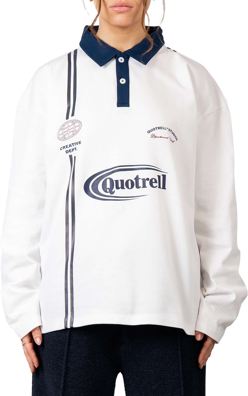 Quotrell Jameson Longsleeve | White / Navy Wit