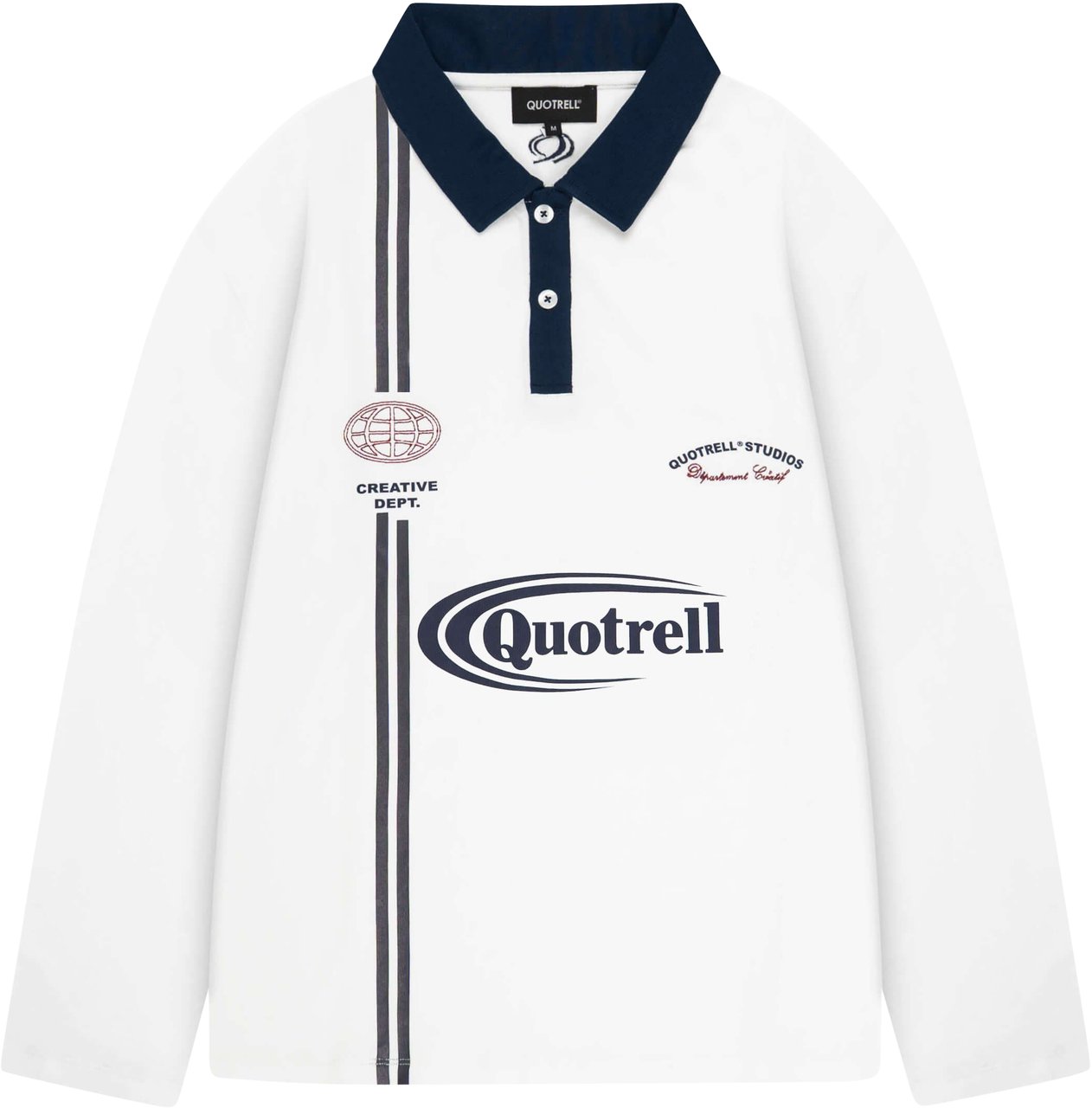 Quotrell Jameson Longsleeve | White / Navy Wit