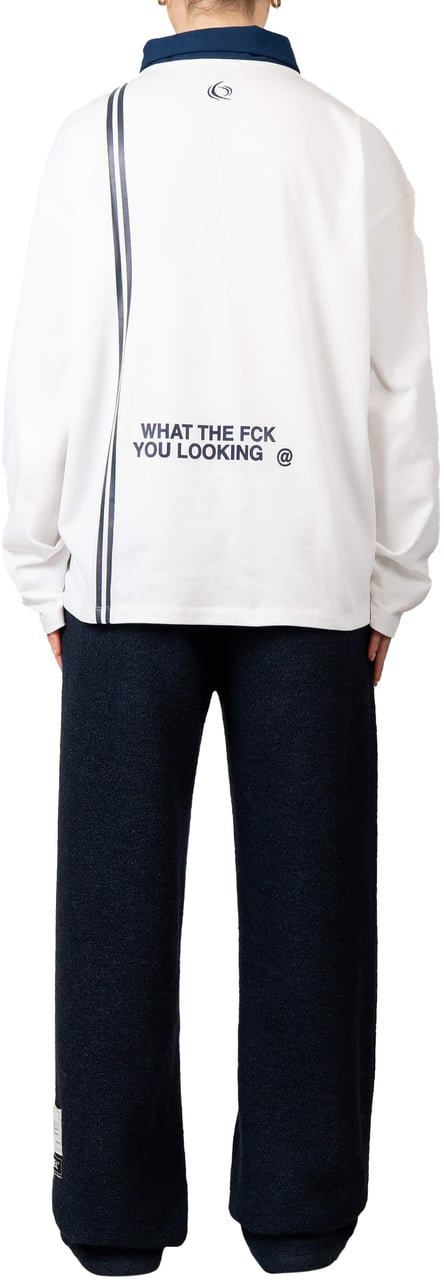 Quotrell Jameson Longsleeve | White / Navy Wit