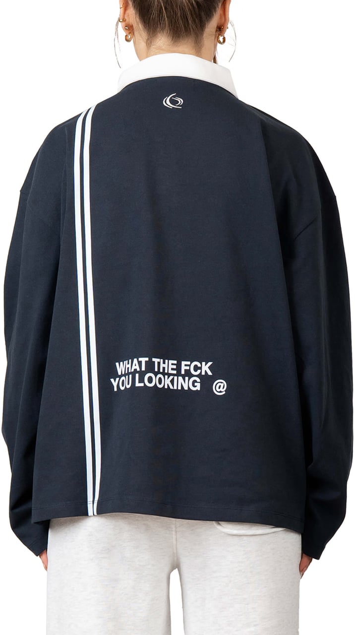 Quotrell Jameson Longsleeve | Navy/white Blauw