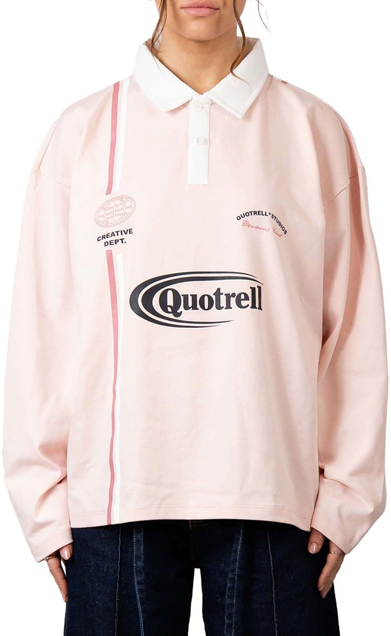 Quotrell Jameson Longsleeve | Light Pink/white Roze