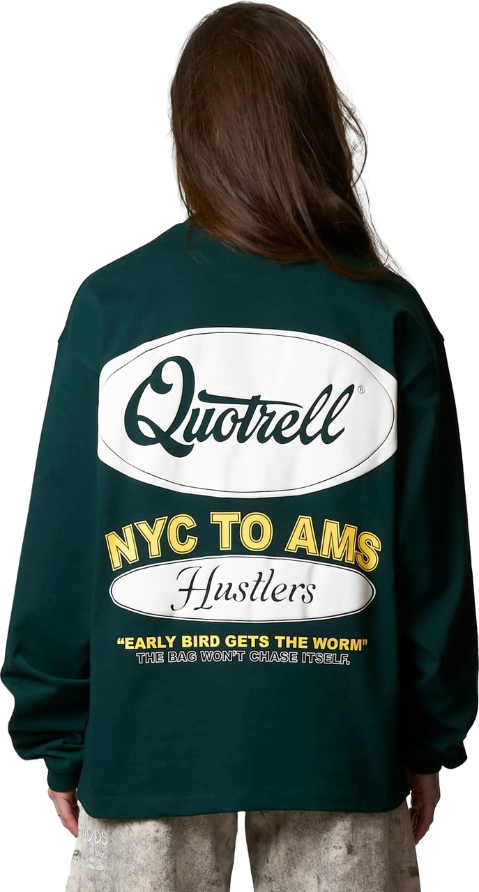 Quotrell Louis Longsleeve | Green/yellow Groen