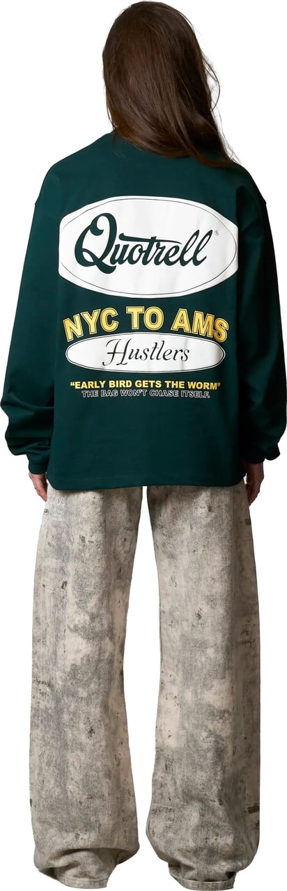 Quotrell Louis Longsleeve | Green/yellow Groen
