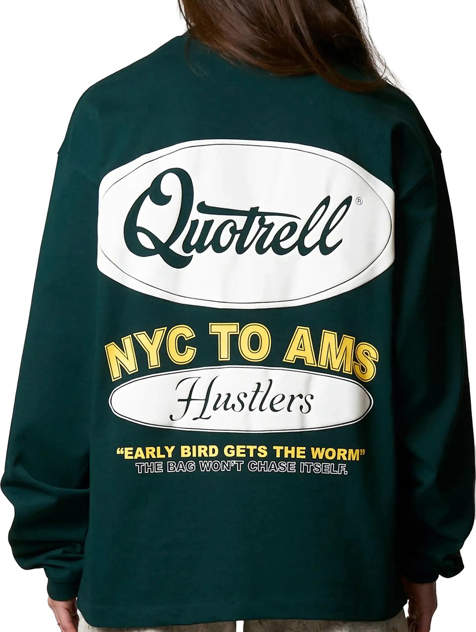 Quotrell Louis Longsleeve | Green/yellow Groen