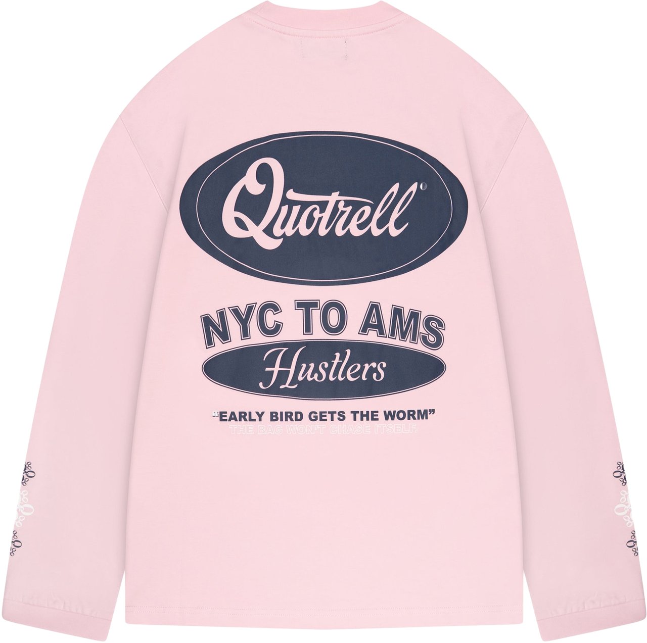 Quotrell Louis Longsleeve | Light Pink/navy Roze