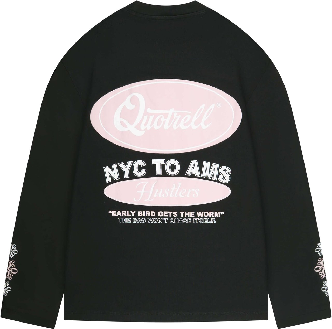 Quotrell Louis Longsleeve | Black/pink Zwart