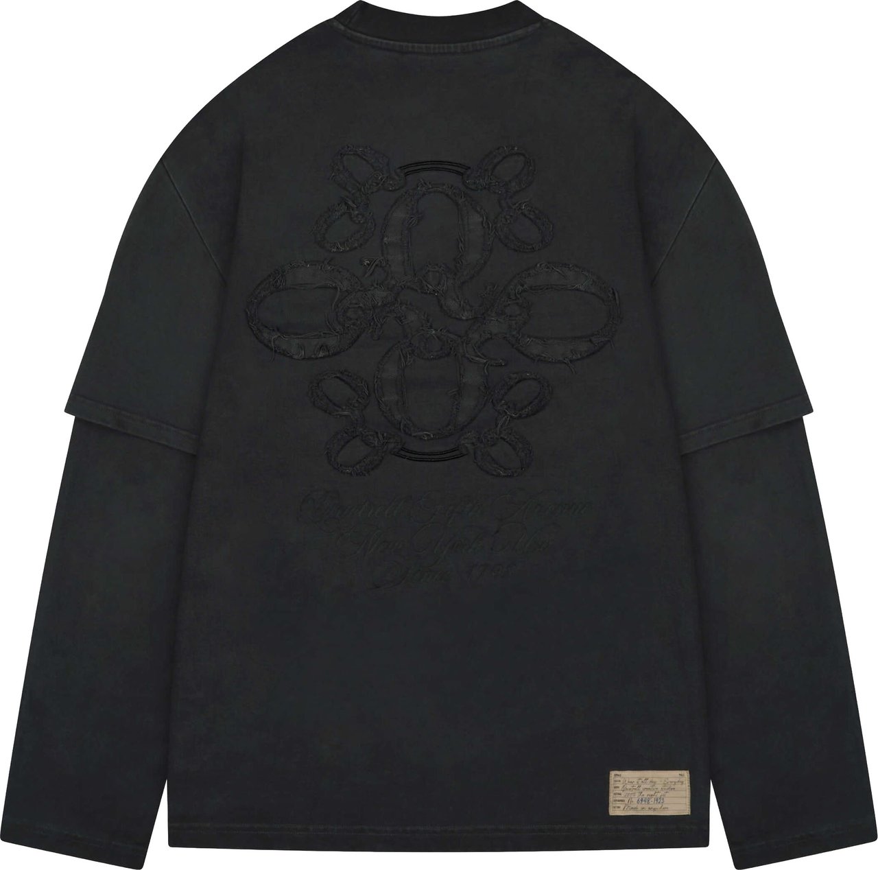 Quotrell Nicky Acid Wash Longsleeve | Acid Grey Grijs