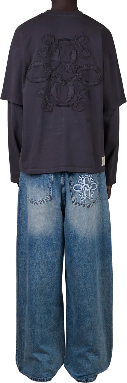 Quotrell Nicky Acid Wash Longsleeve | Acid Grey Grijs