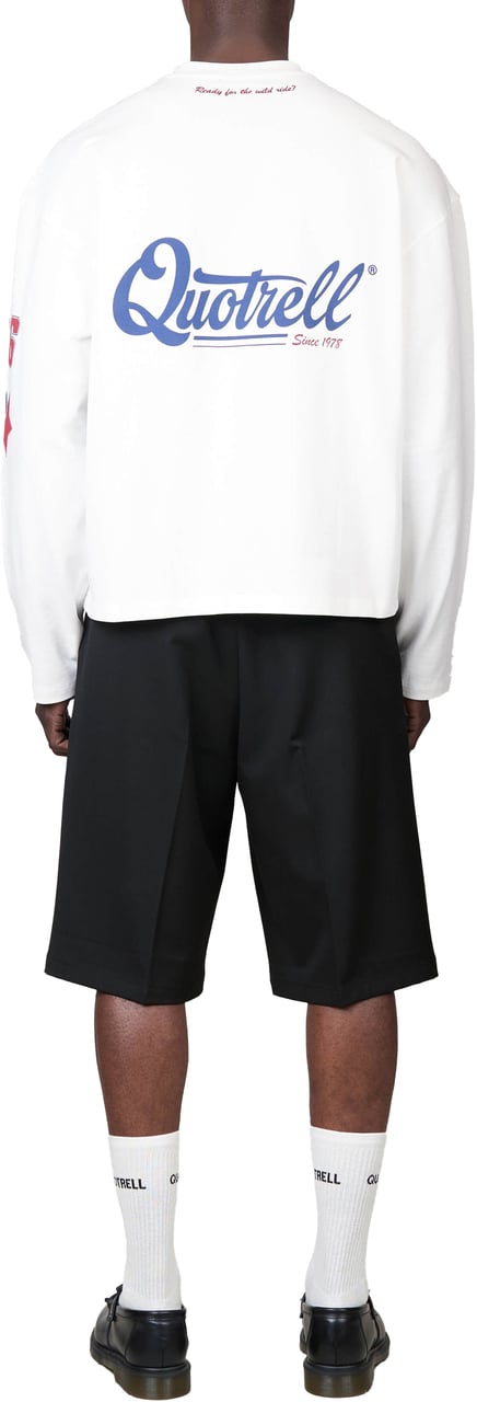 Quotrell Racing Longsleeve | White/red Wit