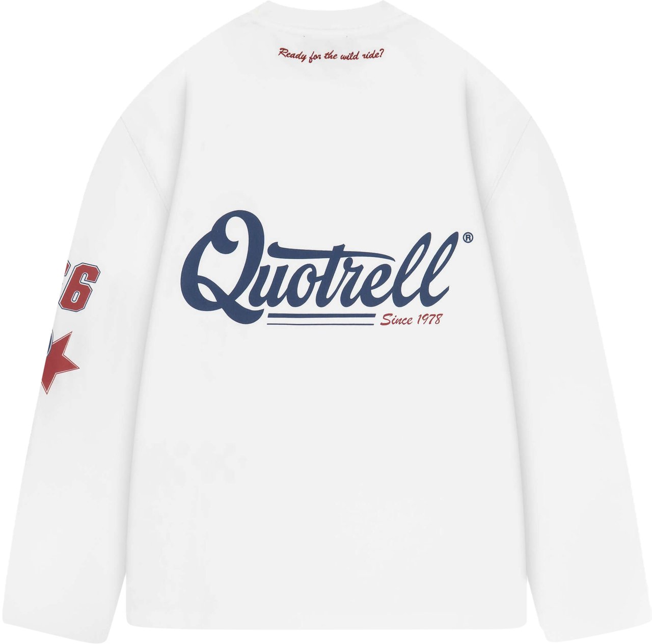 Quotrell Racing Longsleeve | White/red Wit