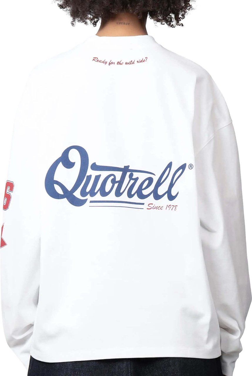 Quotrell Racing Longsleeve | White/red Wit