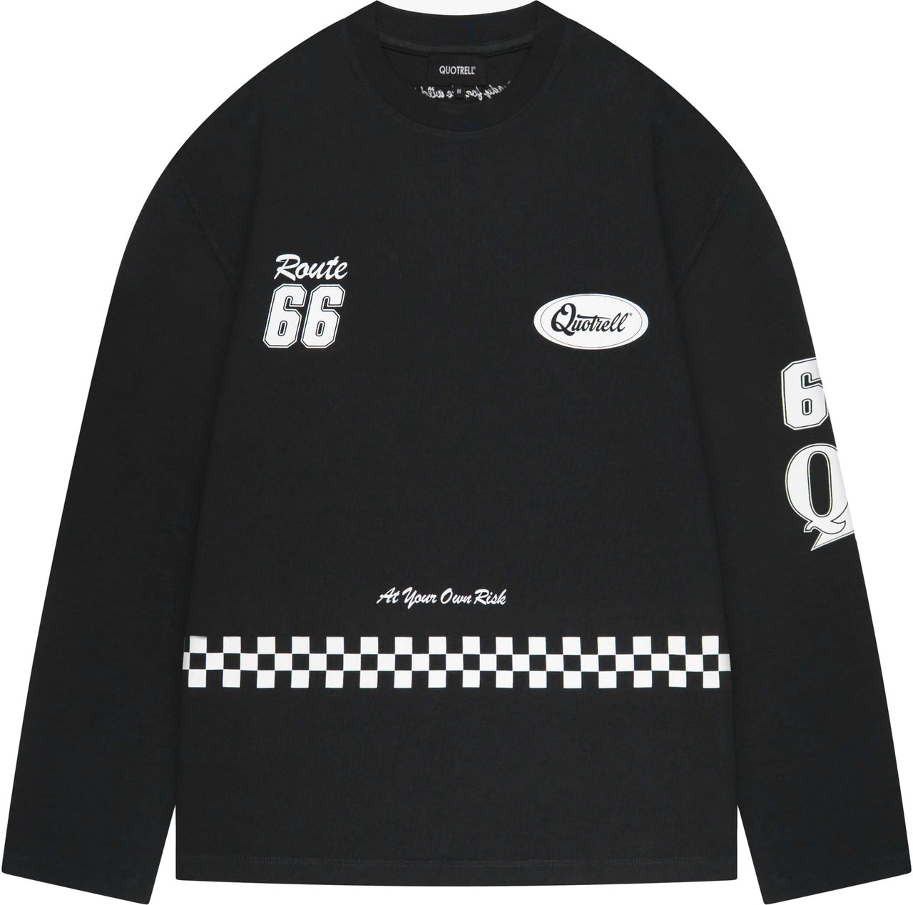 Quotrell Racing Longsleeve | Black/white Zwart