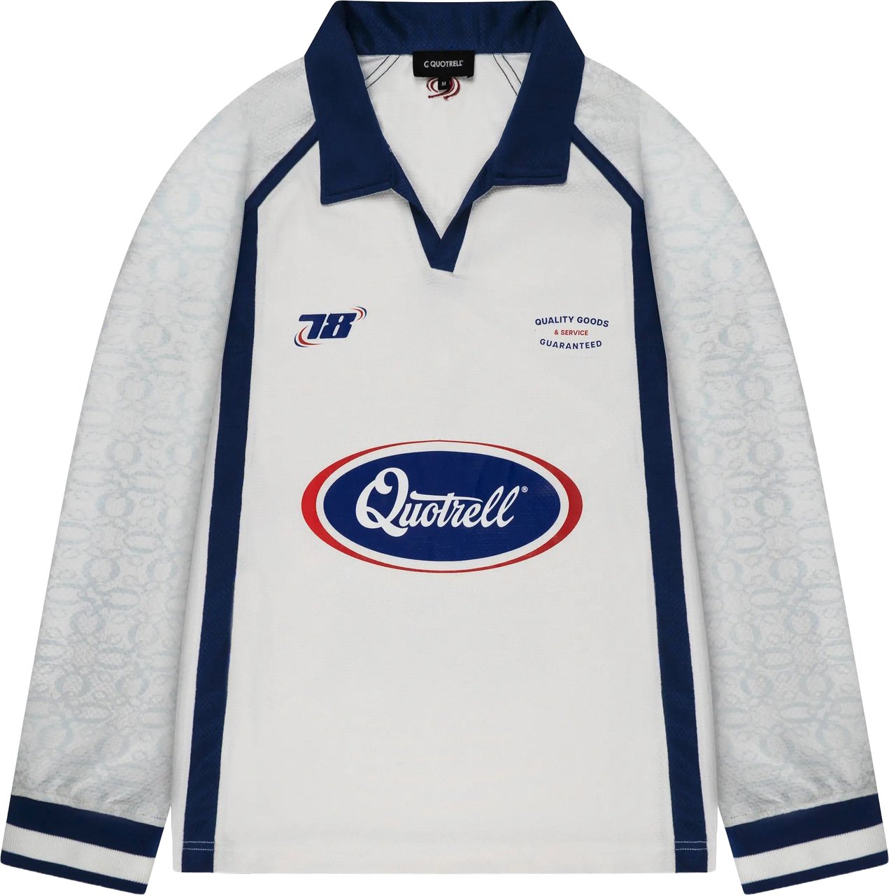 Quotrell Jimmy Longsleeve | Cobalt/offwhite Blauw