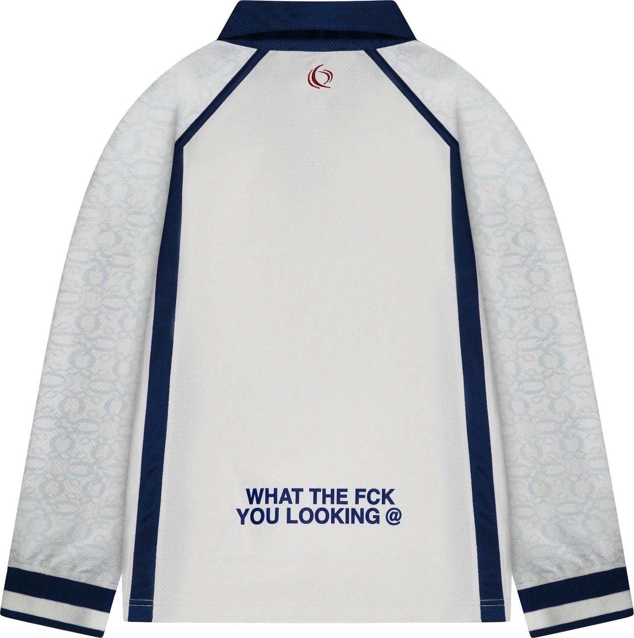 Quotrell Jimmy Longsleeve | Cobalt/offwhite Blauw