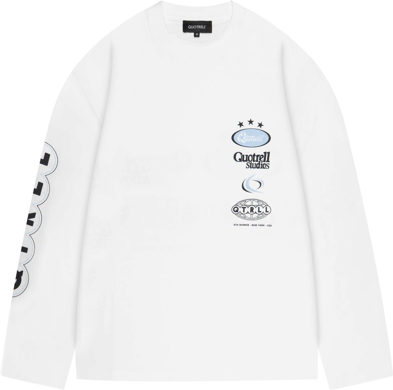 Quotrell Marino Longsleeve | White/blue Wit