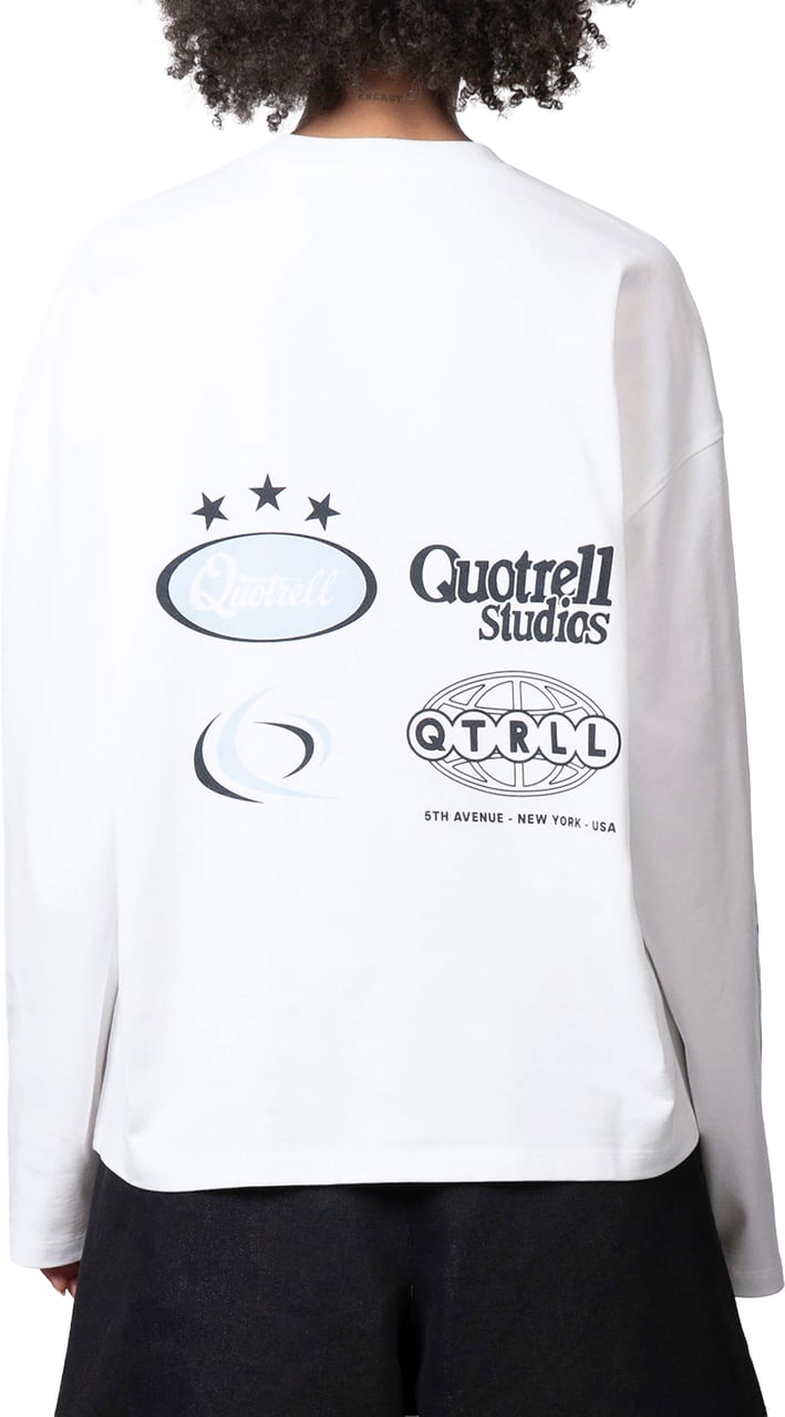Quotrell Marino Longsleeve | White/blue Wit