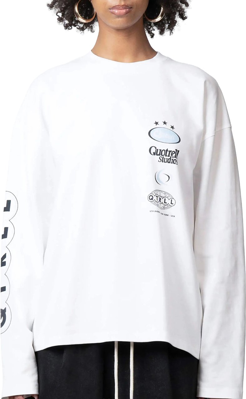 Quotrell Marino Longsleeve | White/blue Wit