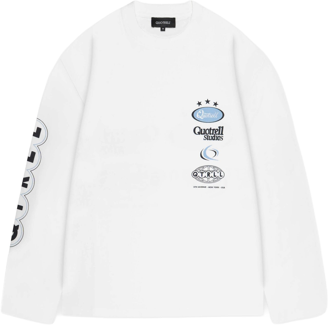 Quotrell Marino Longsleeve | White/blue Wit