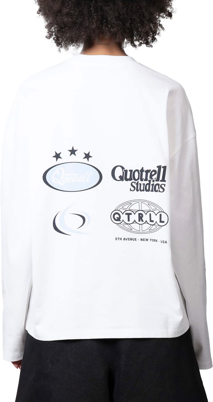 Quotrell Marino Longsleeve | White/blue Wit