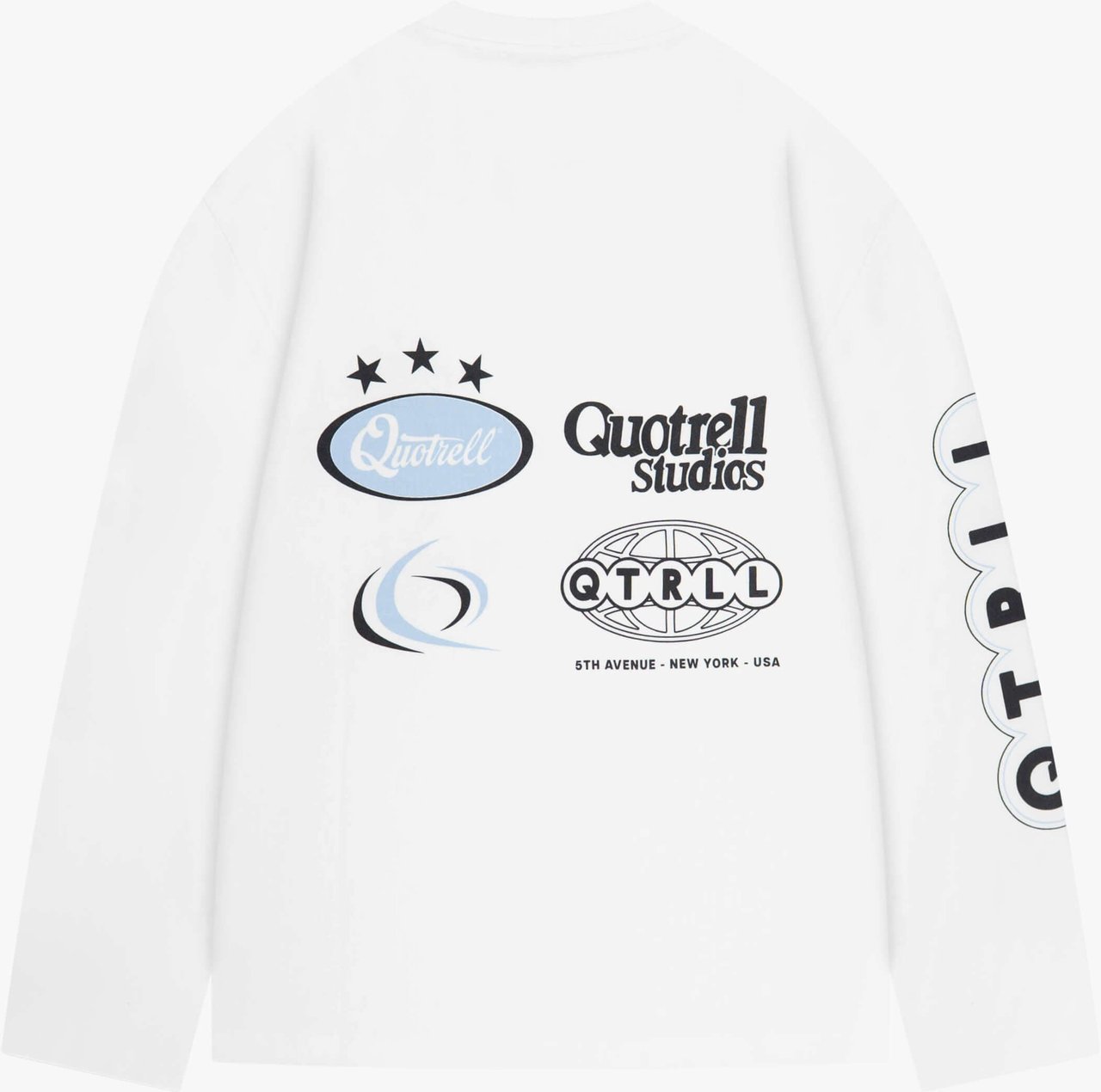 Quotrell Marino Longsleeve | White/blue Wit