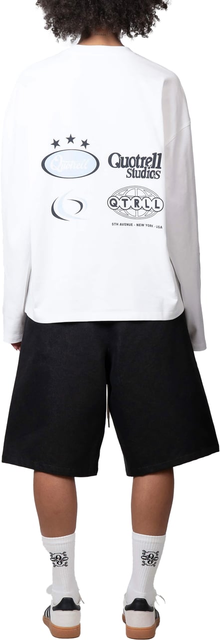 Quotrell Marino Longsleeve | White/blue Wit