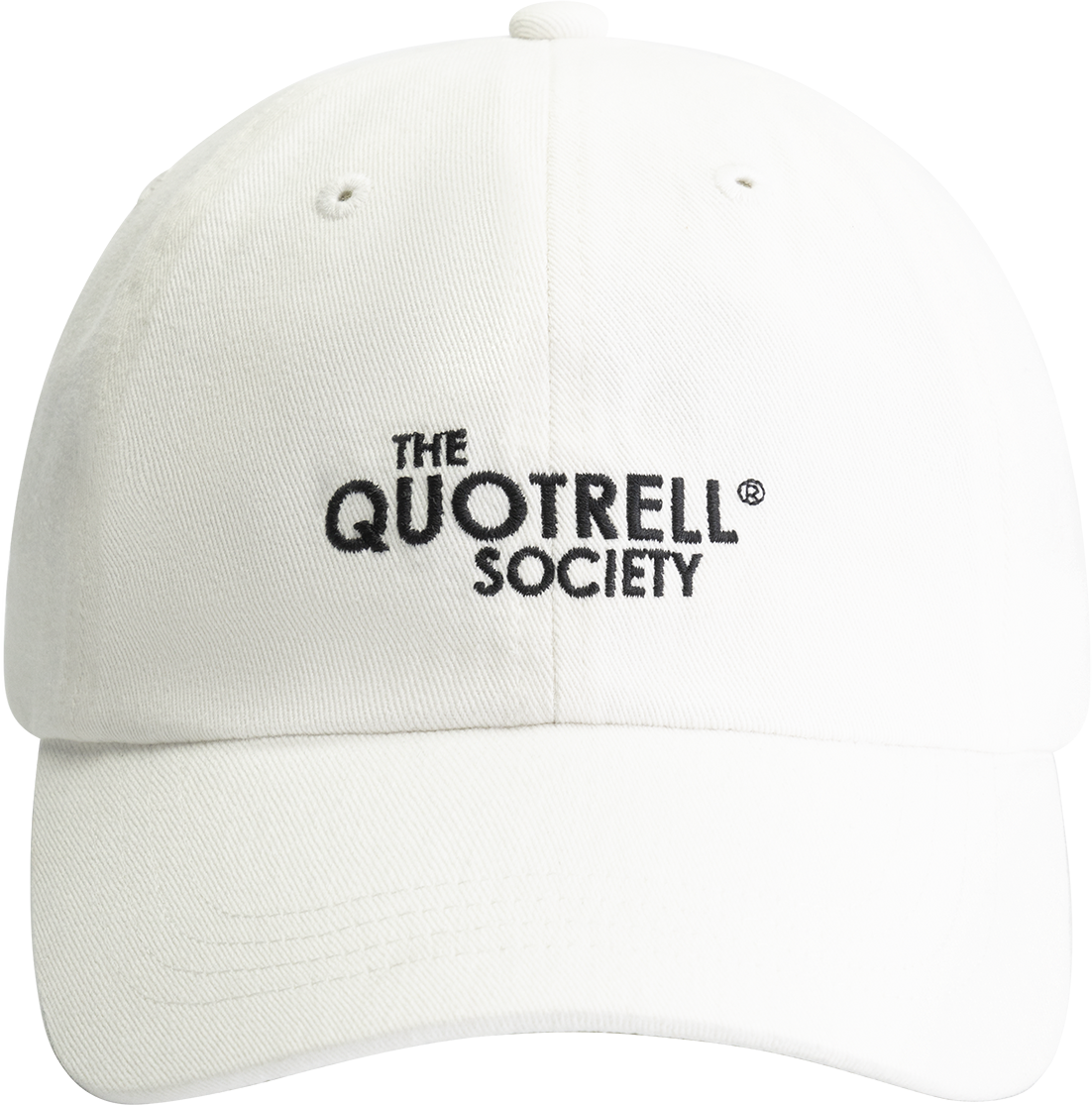 Quotrell Society Cap | Off White/black Wit