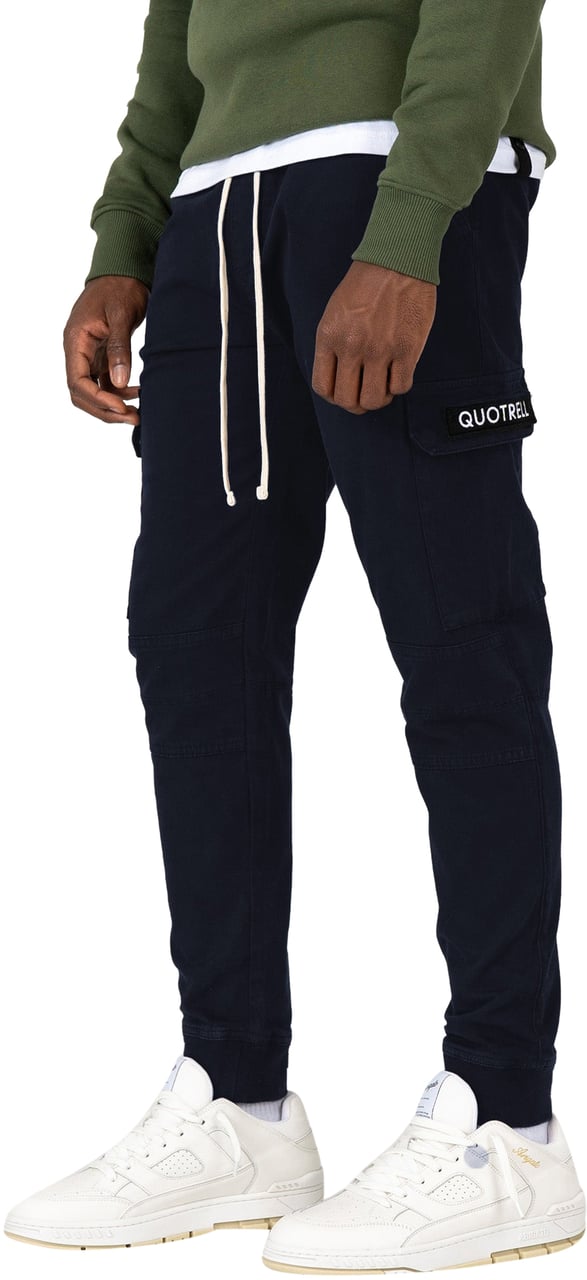 Quotrell Casablanca Cargo Pants | Navy Blauw