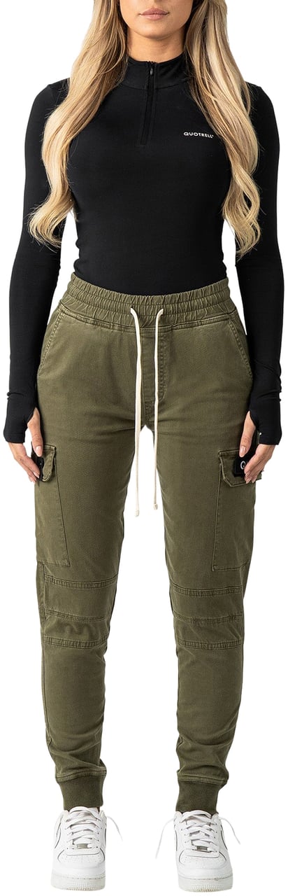 Quotrell Casablanca Cargo Pants | Army Green Groen
