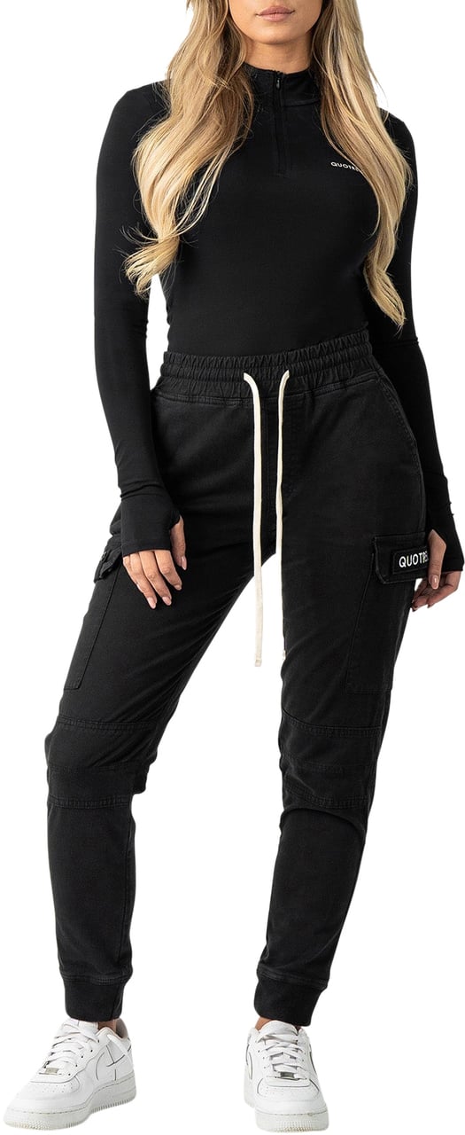 Quotrell Casablanca Cargo Pants | Black Zwart