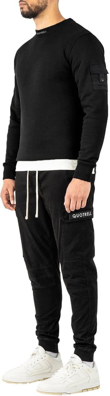 Quotrell Casablanca Cargo Pants | Black Zwart