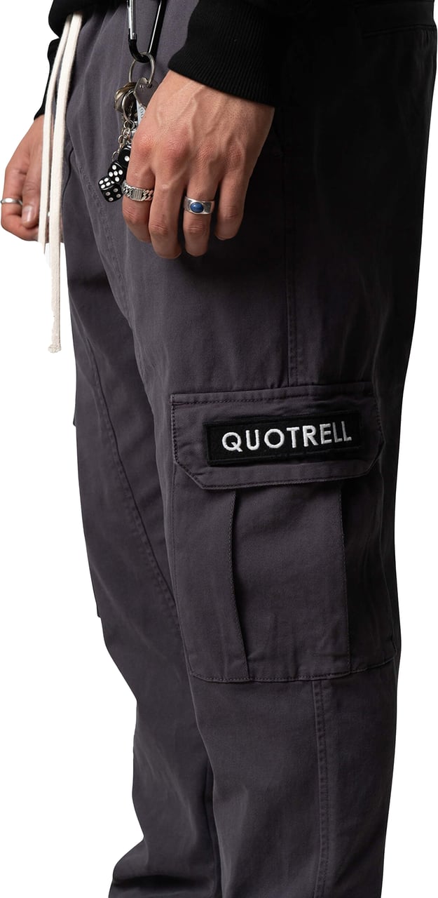 Quotrell Ryder Cargo Pants | Anthracite Zwart