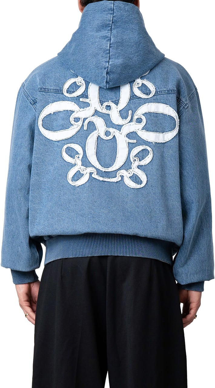 Quotrell Nasir Denim Jacket | Washed Blue Blauw